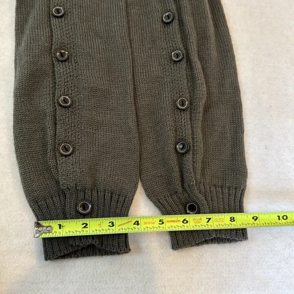 Women's Leg warmers Gray Cream Buttons Lace NWOT slouchy knit boots - Picture 9 of 9